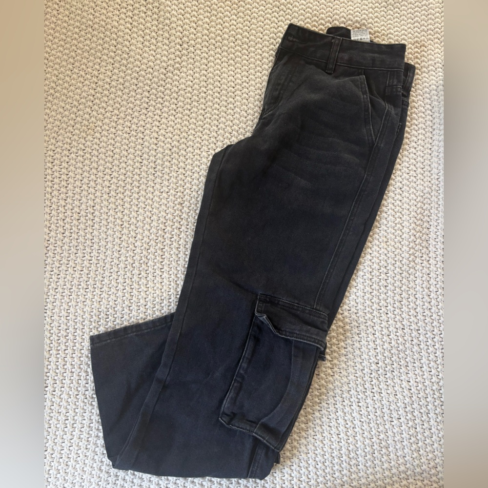 SHEIN Black Cargo Jeans